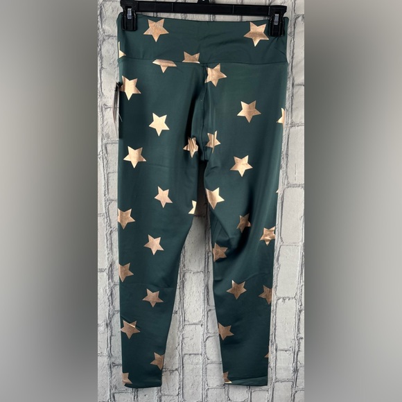 Nanette Lepore Play  Size:L Women Star Leggings Green Gables/Rose Gold - Picture 12 of 12